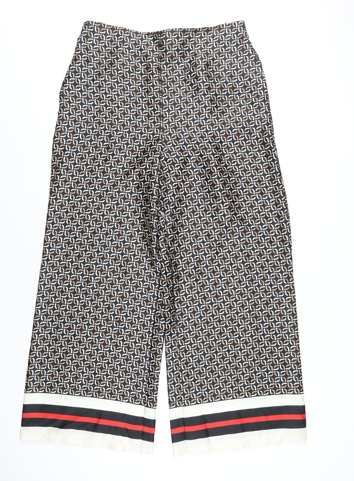For All The Love Womens Multicoloured Geometric Polyester Trousers Size 16 L32 in Regular