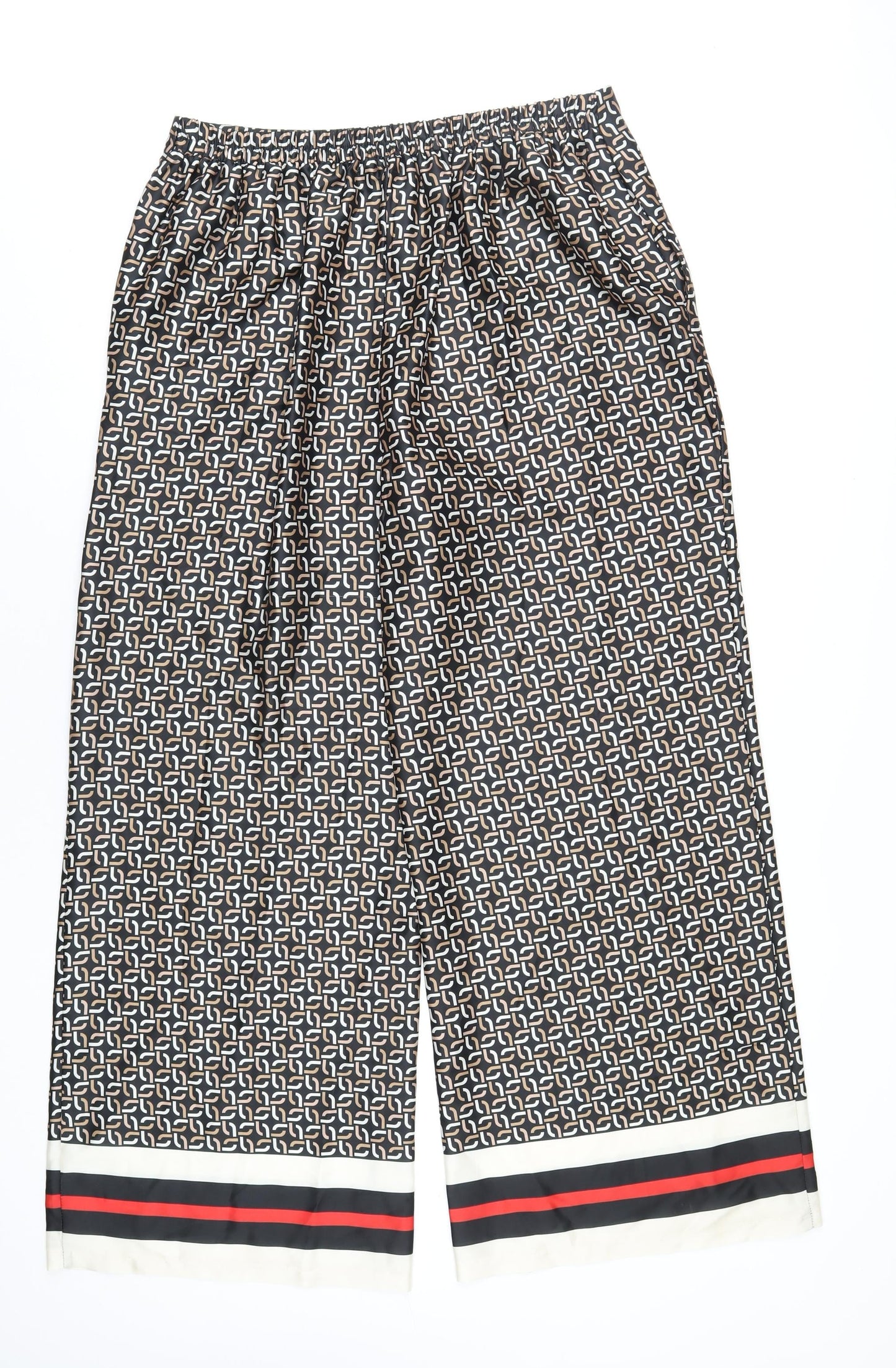 For All The Love Womens Multicoloured Geometric Polyester Trousers Size 16 L32 in Regular