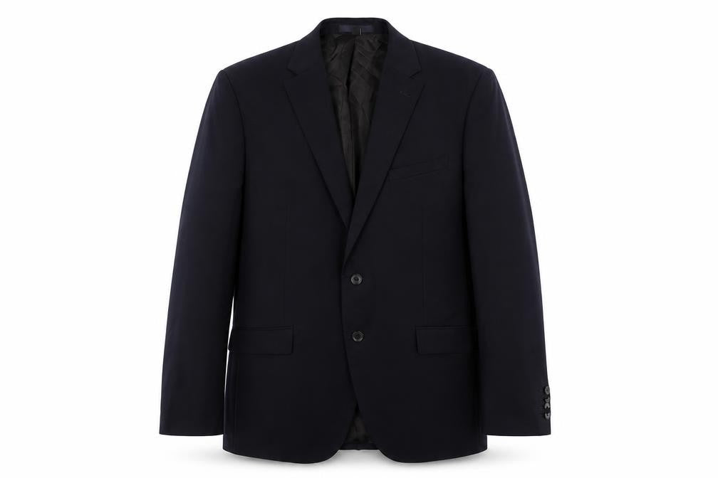 Front view of Autograph men’s blue wool jacket suit jacket, size 42, regular