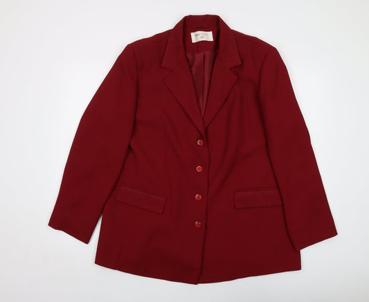 Bonmarché Womens Red Jacket Size 20 Button