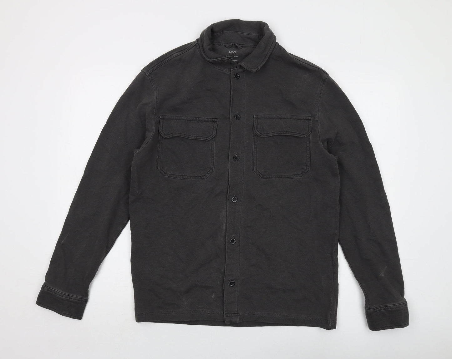 Marks and Spencer Mens Grey Jacket Size M Button