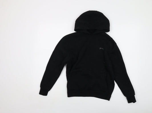 Slazenger Boys Black Polyester Pullover Hoodie Size 11-12 Years Pullover
