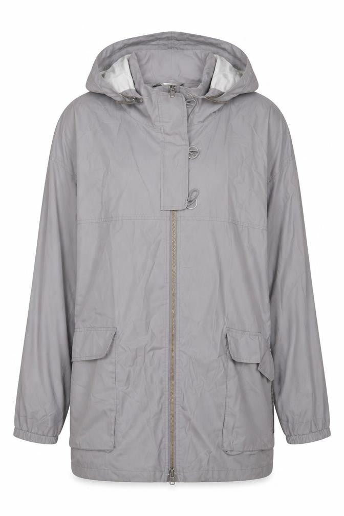Front view of Masai women’s grey jacket, size S, zip