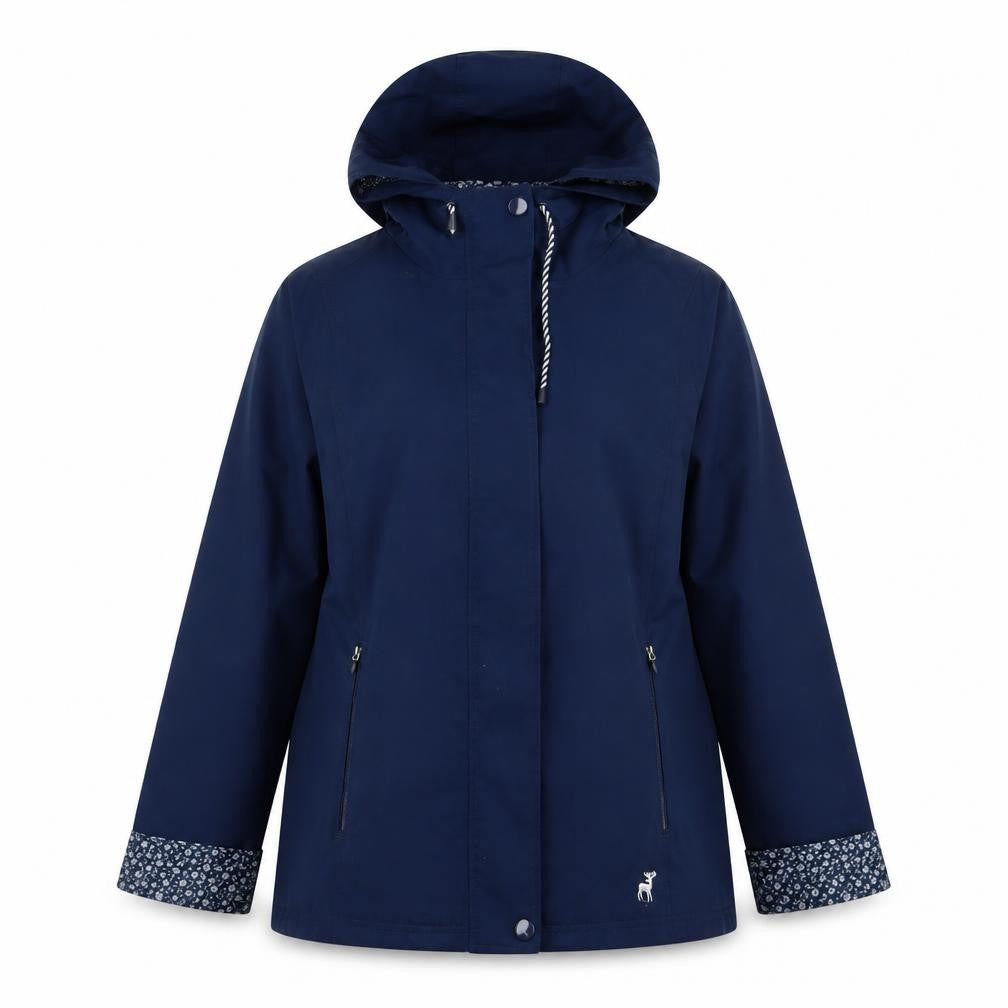 Tulchan Womens Blue Jacket Size S Zip - Logo, Embroidered