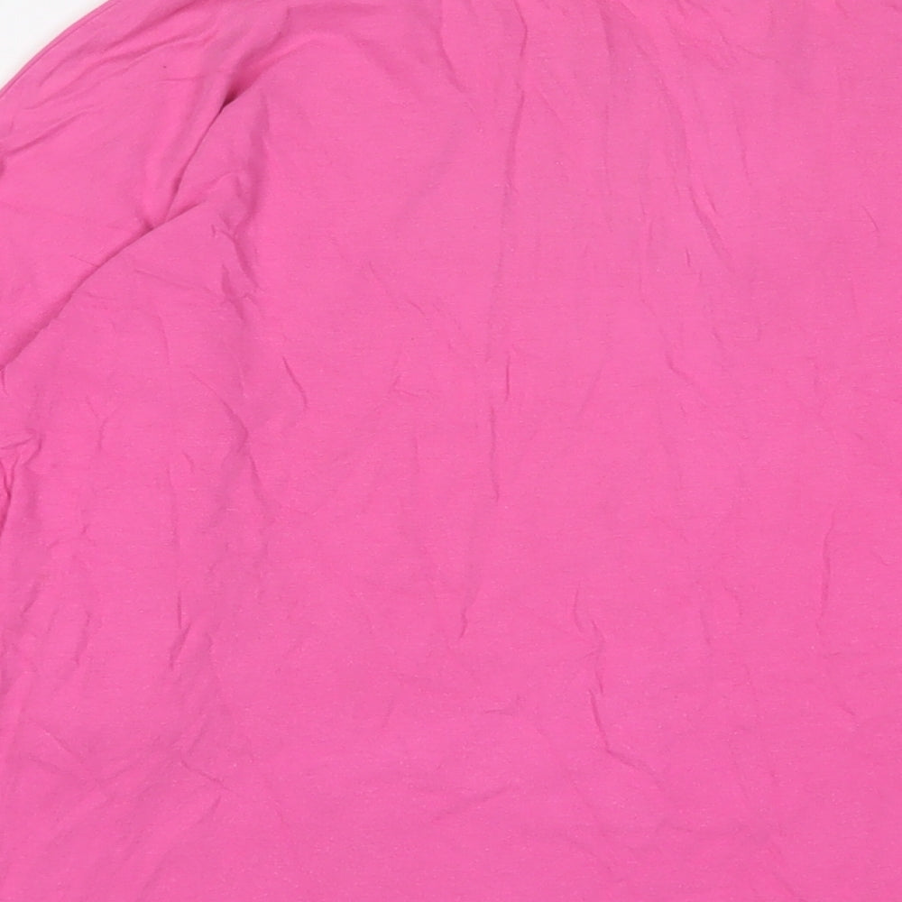 Gap Womens Pink Cotton Basic T-Shirt Size 12 Crew Neck