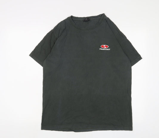 Joker Mens Green Cotton T-Shirt Size 3XL Crew Neck - Embroidered
