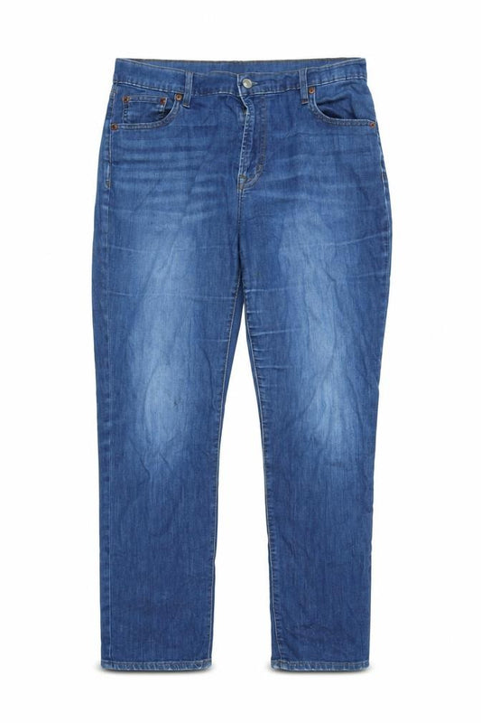 Gap Mens Blue Cotton Blend Straight Jeans Size 32 in L28 in Regular Zip