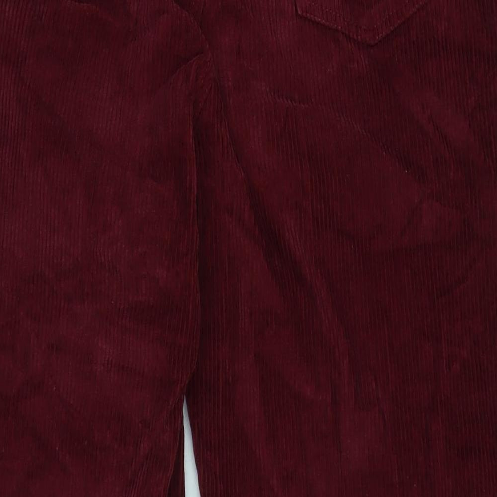 Hollister Womens Red Cotton Trousers Size 25 in L27 in Regular