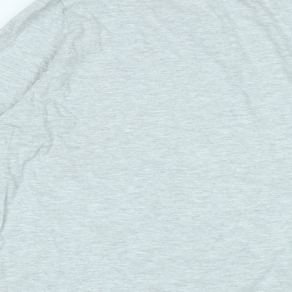 Disney Womens Grey Cotton Jersey T-Shirt Size L Crew Neck - Micky Mouse