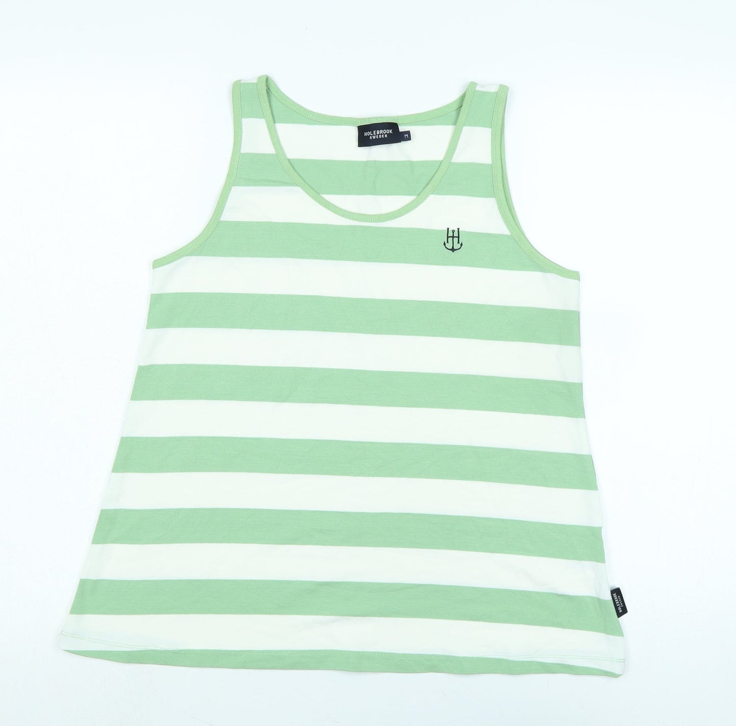 Holebrook Sweden Womens Green Cotton Blend Basic Tank Size M Scoop Neck