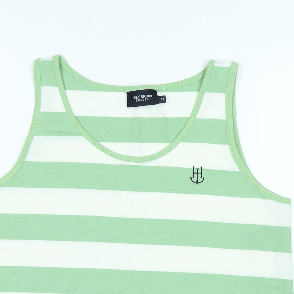 Holebrook Sweden Womens Green Cotton Blend Basic Tank Size M Scoop Neck