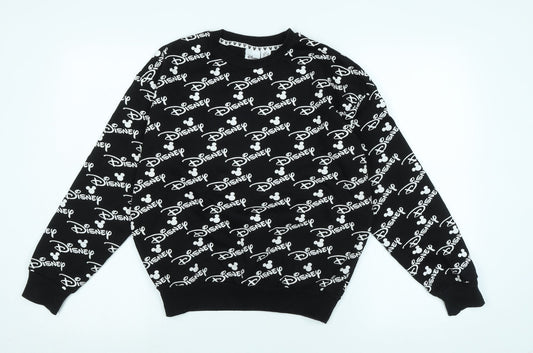 Disney Womens Black Polyester Pullover Sweatshirt One Size - Size 2XS - Disney