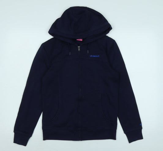 LA Gear Womens Blue Jacket Size 6 Zip - Logo