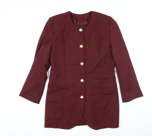 St Bernard Womens Red Jacket Blazer Size 10 Button
