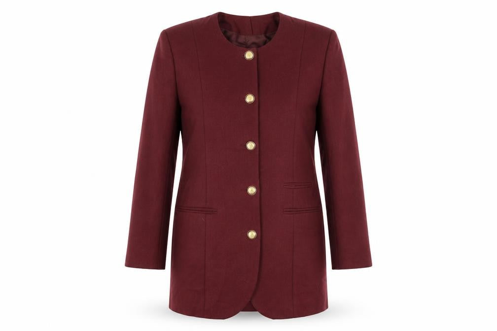 St Bernard Womens Red Jacket Blazer Size 10 Button