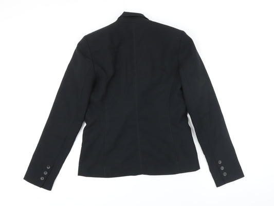 New Look Womens Black Jacket Blazer Size 10 Button