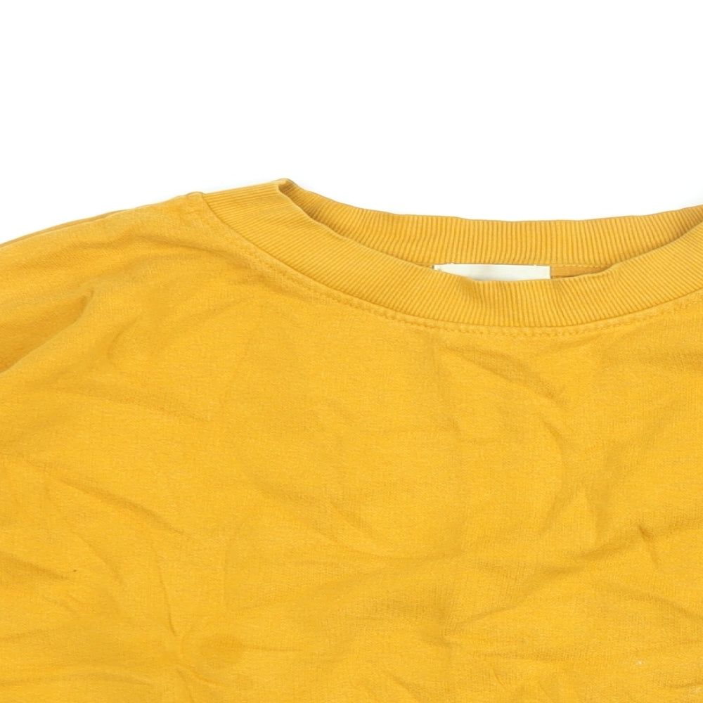 NEXT Womens Yellow Cotton Pullover Sweatshirt Size 12 Pullover