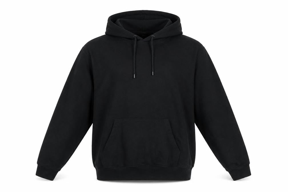 H&M Mens Black Cotton Pullover Hoodie Size L
