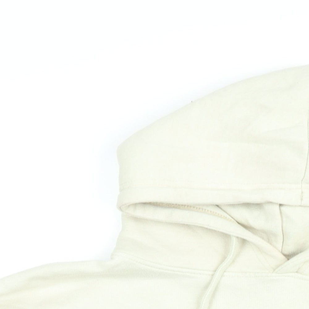 PRETTYLITTLETHING Womens Beige Cotton Pullover Hoodie Size S Pullover