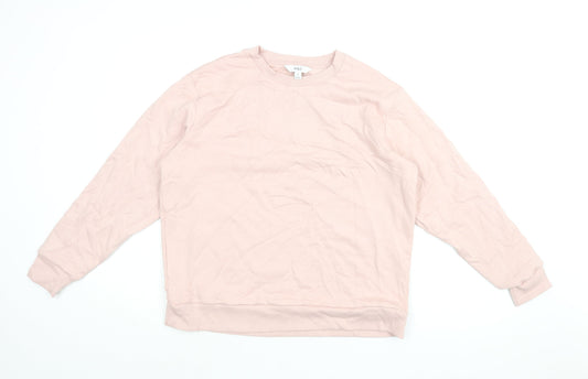 Marks and Spencer Womens Pink Cotton Pullover Sweatshirt Size M Pullover