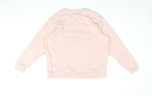 Marks and Spencer Womens Pink Cotton Pullover Sweatshirt Size M Pullover