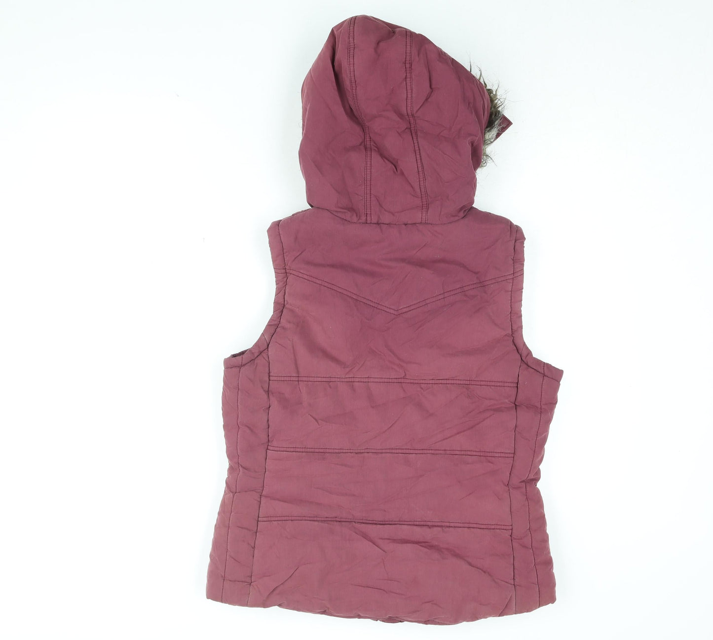 Marks and Spencer Womens Pink Gilet Coat Size 10 Zip