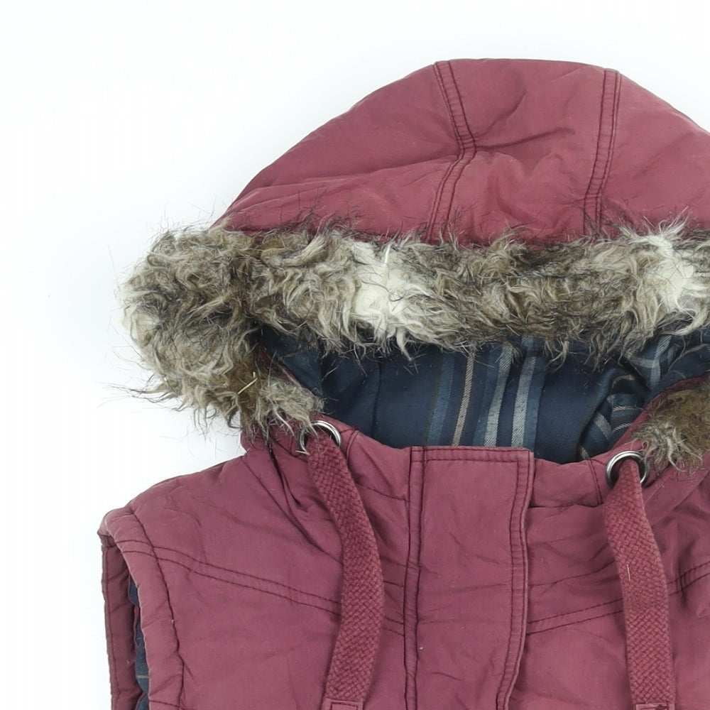 Marks and Spencer Womens Pink Gilet Coat Size 10 Zip