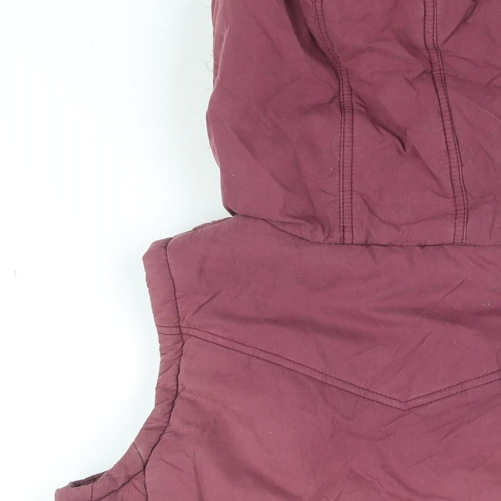 Marks and Spencer Womens Pink Gilet Coat Size 10 Zip