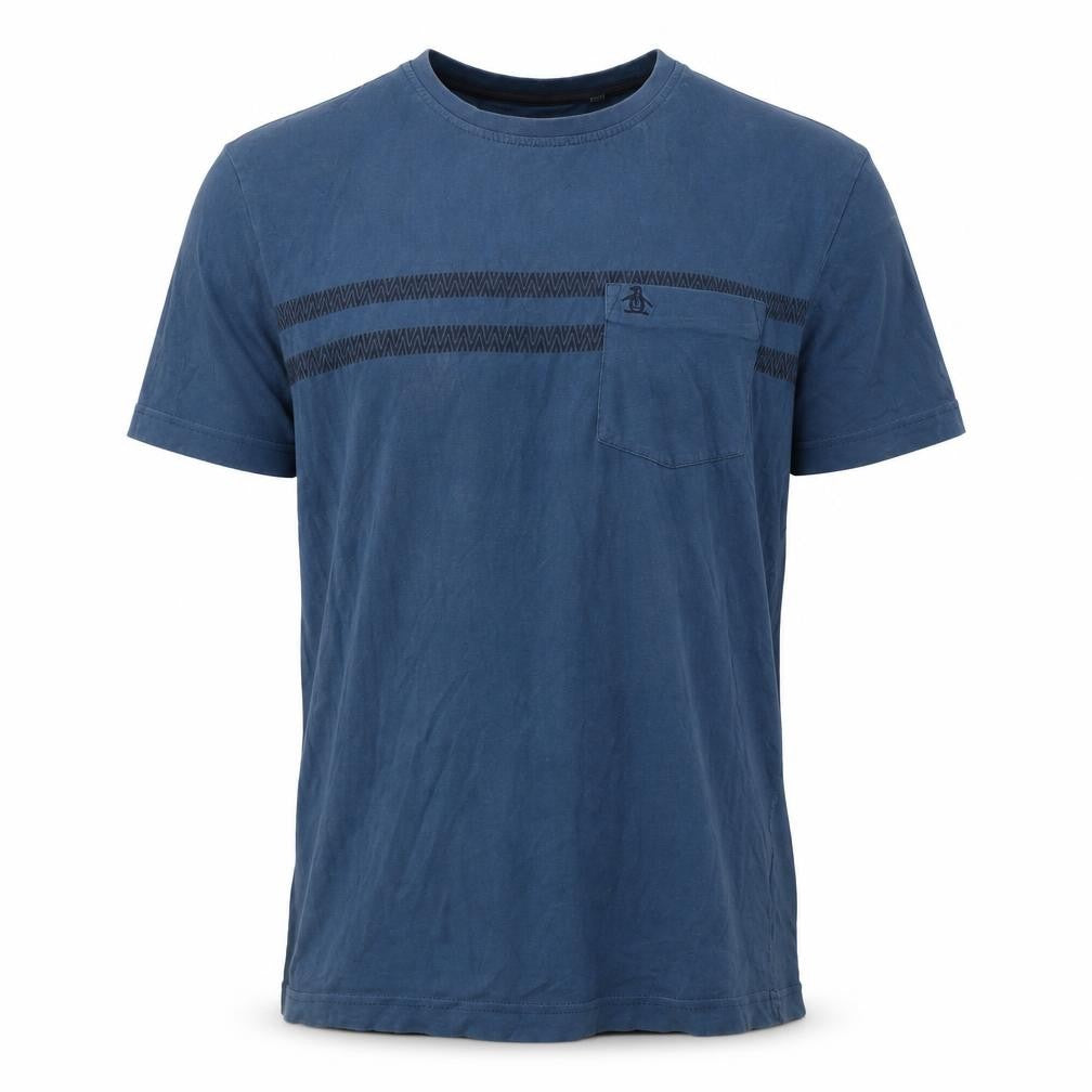 Original Penguin Men's Blue Crew Neck T-Shirt, Size M