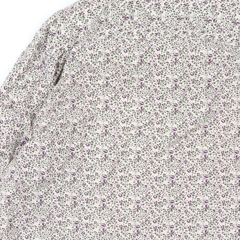 Crew Clothing Mens Multicoloured Geometric Cotton Button-Up Size M Collared Button
