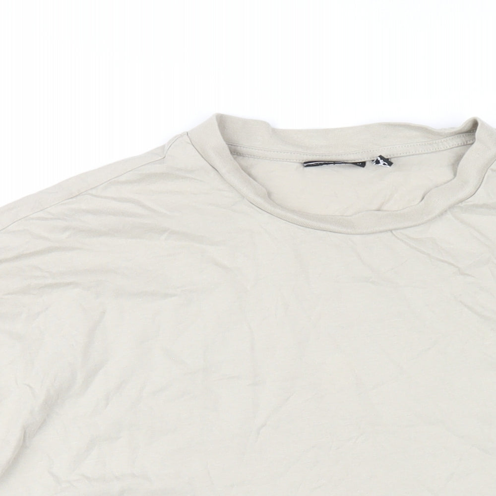 ASOS Mens Beige Cotton T-Shirt Size M Round Neck