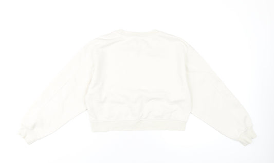 Zara Womens Beige Cotton Pullover Sweatshirt Size M Pullover