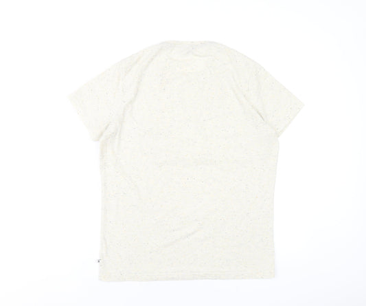 Whitman Womens Ivory Cotton Basic T-Shirt Size S Round Neck