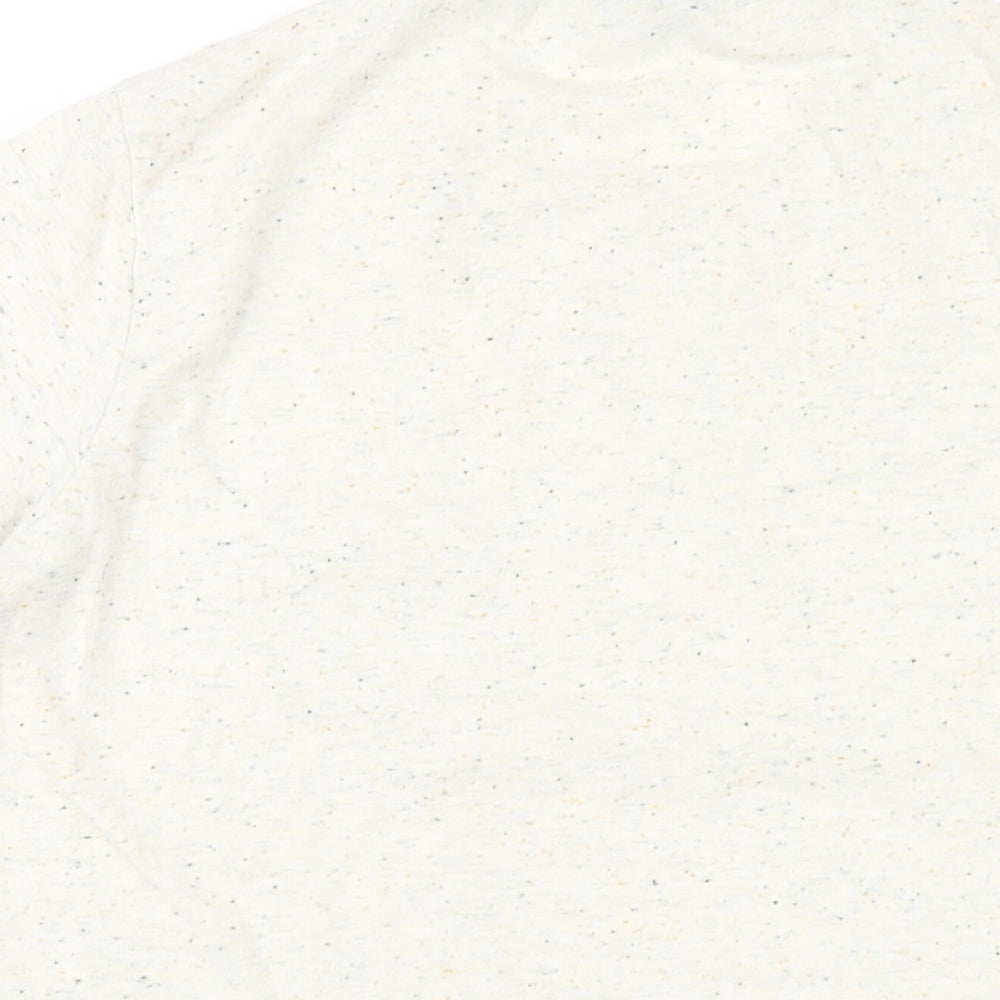 Whitman Womens Ivory Cotton Basic T-Shirt Size S Round Neck
