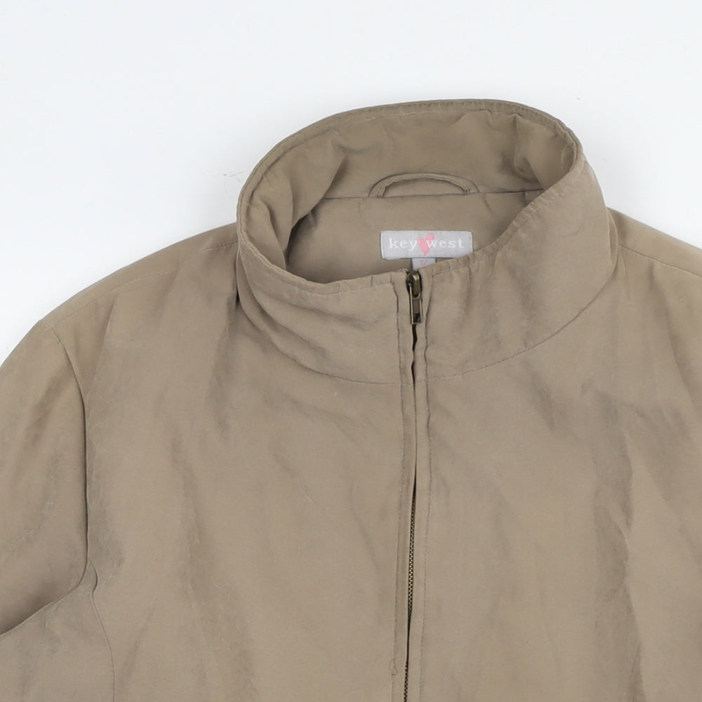 Key West Womens Beige Jacket Size 12 Zip