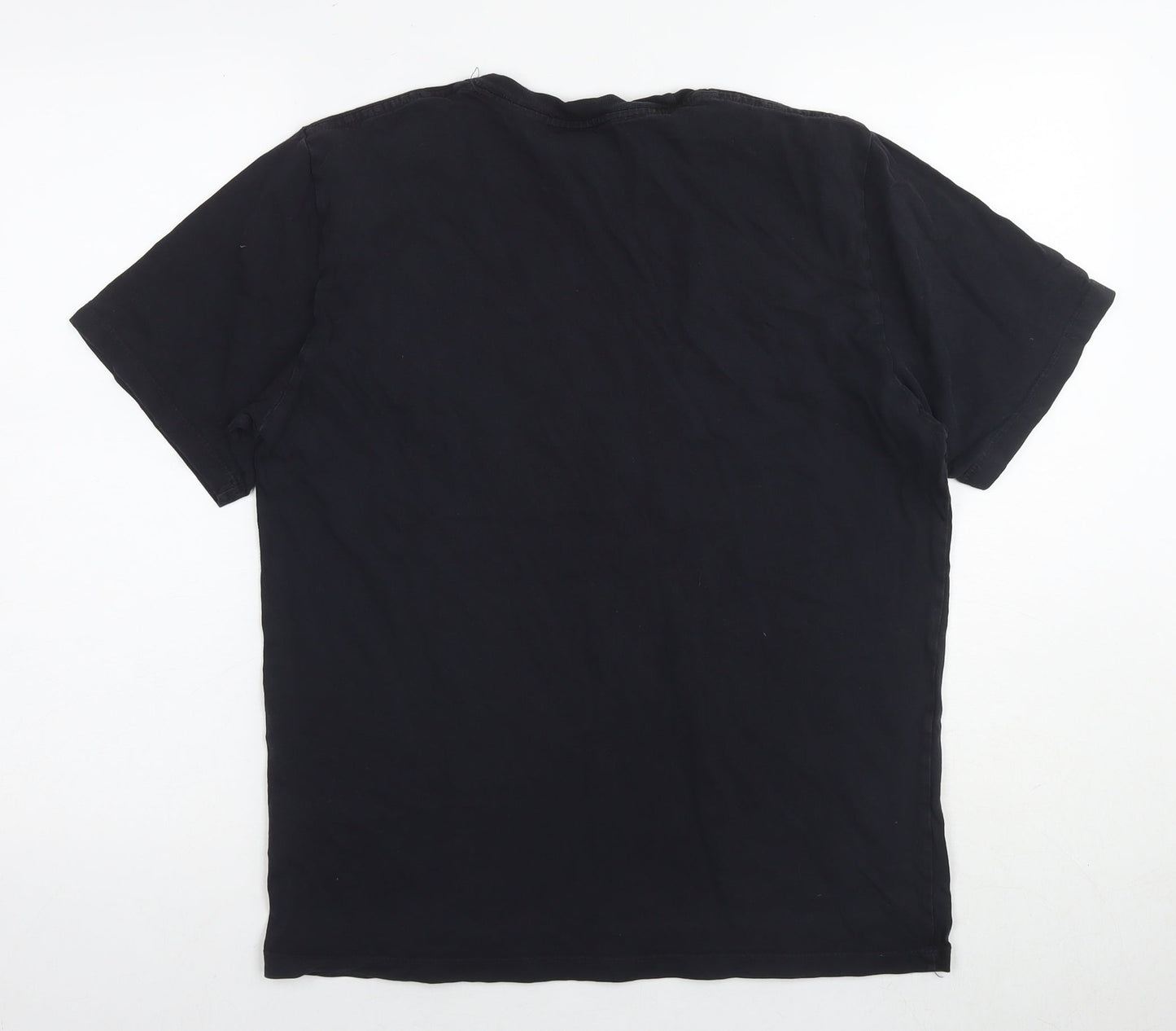 OBEY Womens Black Cotton Basic T-Shirt Size M Round Neck - Logo
