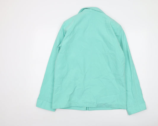 Finesse Womens Green Jacket Size 12 Zip
