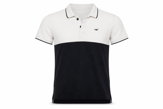 Hollister Mens Black Cotton Polo Size S Collared Button