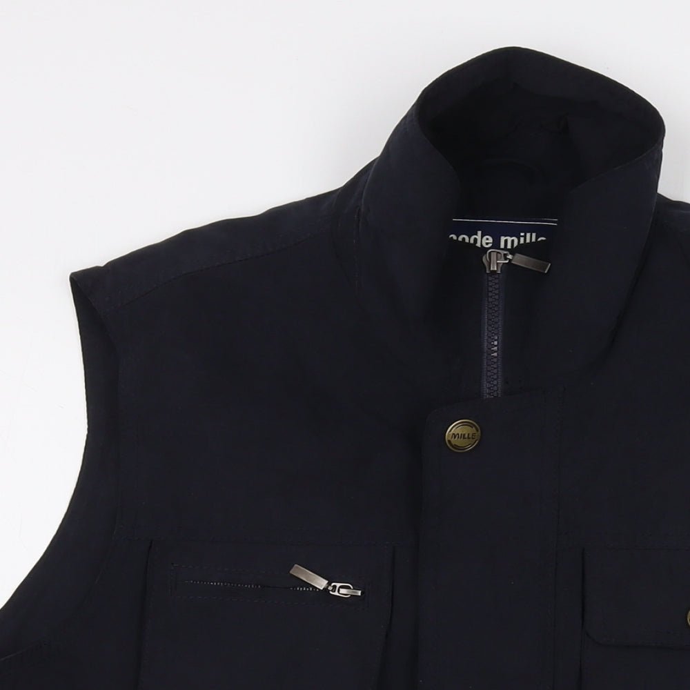 Mode Mile Mens Black Jacket Waistcoat Size M Zip