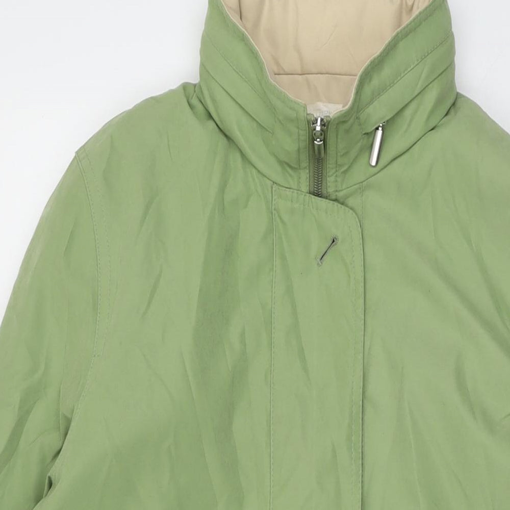Marks and Spencer Womens Green Jacket Size 12 Zip
