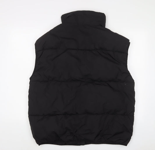 H&M Womens Black Gilet Jacket Size XS Zip