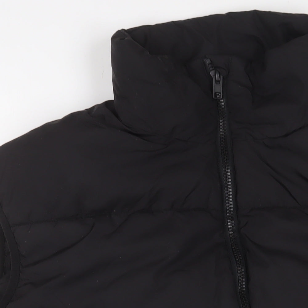 H&M Womens Black Gilet Jacket Size XS Zip