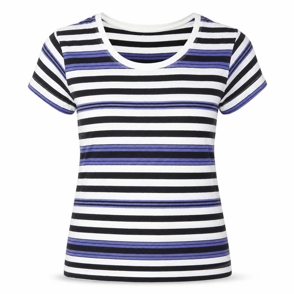 Womens UK Size S Linea Multicoloured Cotton T-Shirt