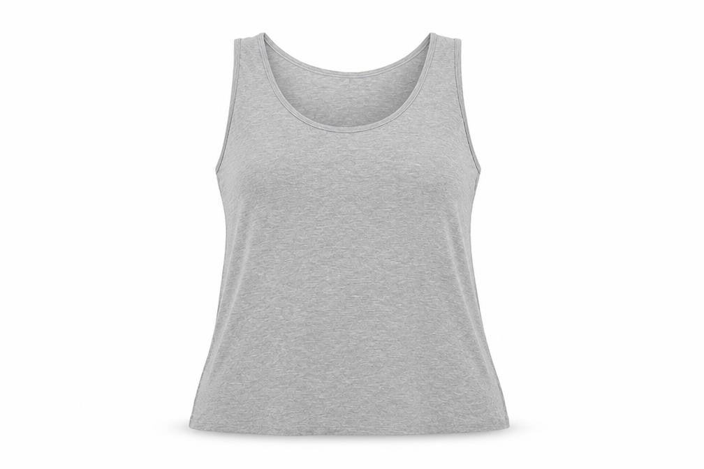 Marks and Spencer Womens Grey Modal Basic Tank Size 28 Scoop Neck