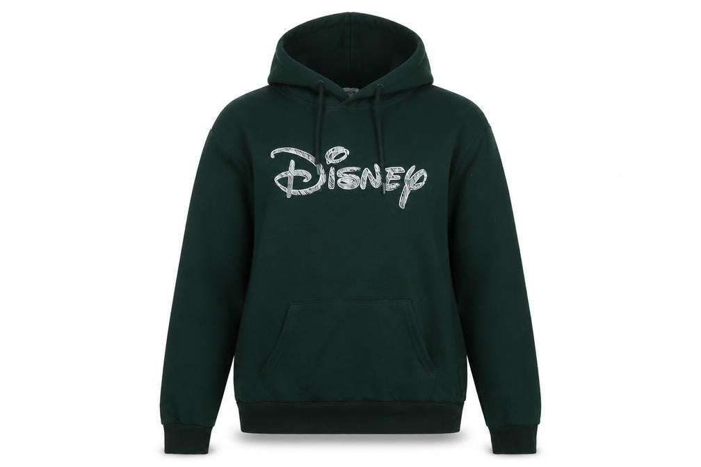 Womens UK S Regular Disney Green Pullover Hoodie