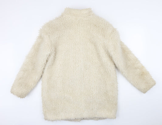 & Other Stories Womens Ivory Jacket Coat Size 8 Snap