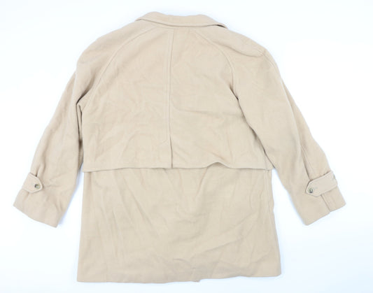 Classic Woman Womens Beige Jacket Coat Size 18 Button