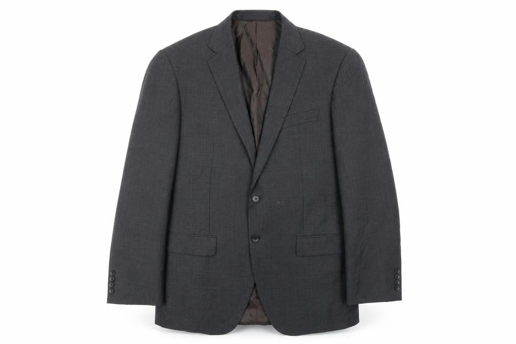 Front view of Autograph men’s grey wool jacket blazer, size 44, regular