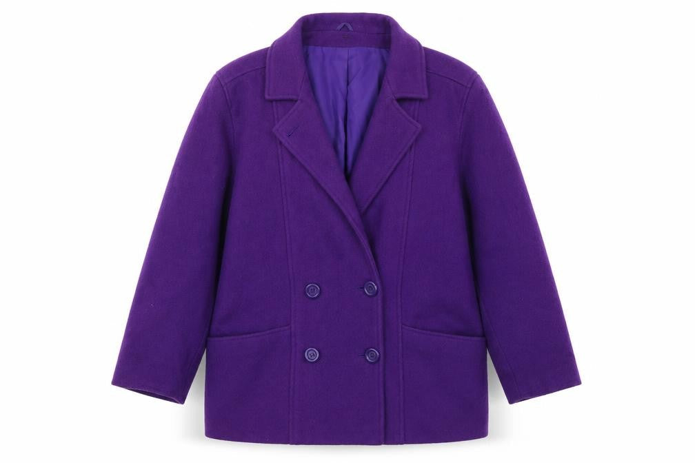 Zarina Womens Purple Jacket Coat Size 16 Button