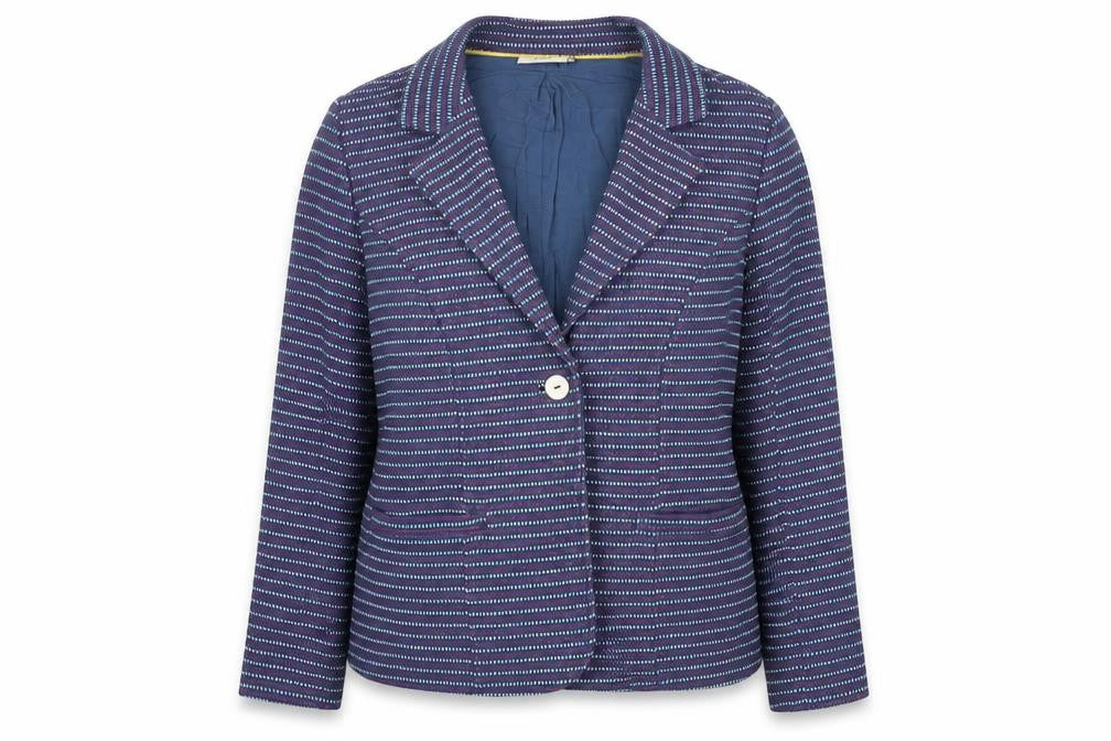 Adini Womens Multicoloured Geometric Jacket Blazer Size M Button